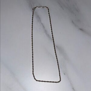 Classic Rope Chain Necklace - silver